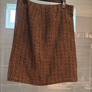 Cato Brown Tweed Pencil Skirt with Subtle Gold Threading